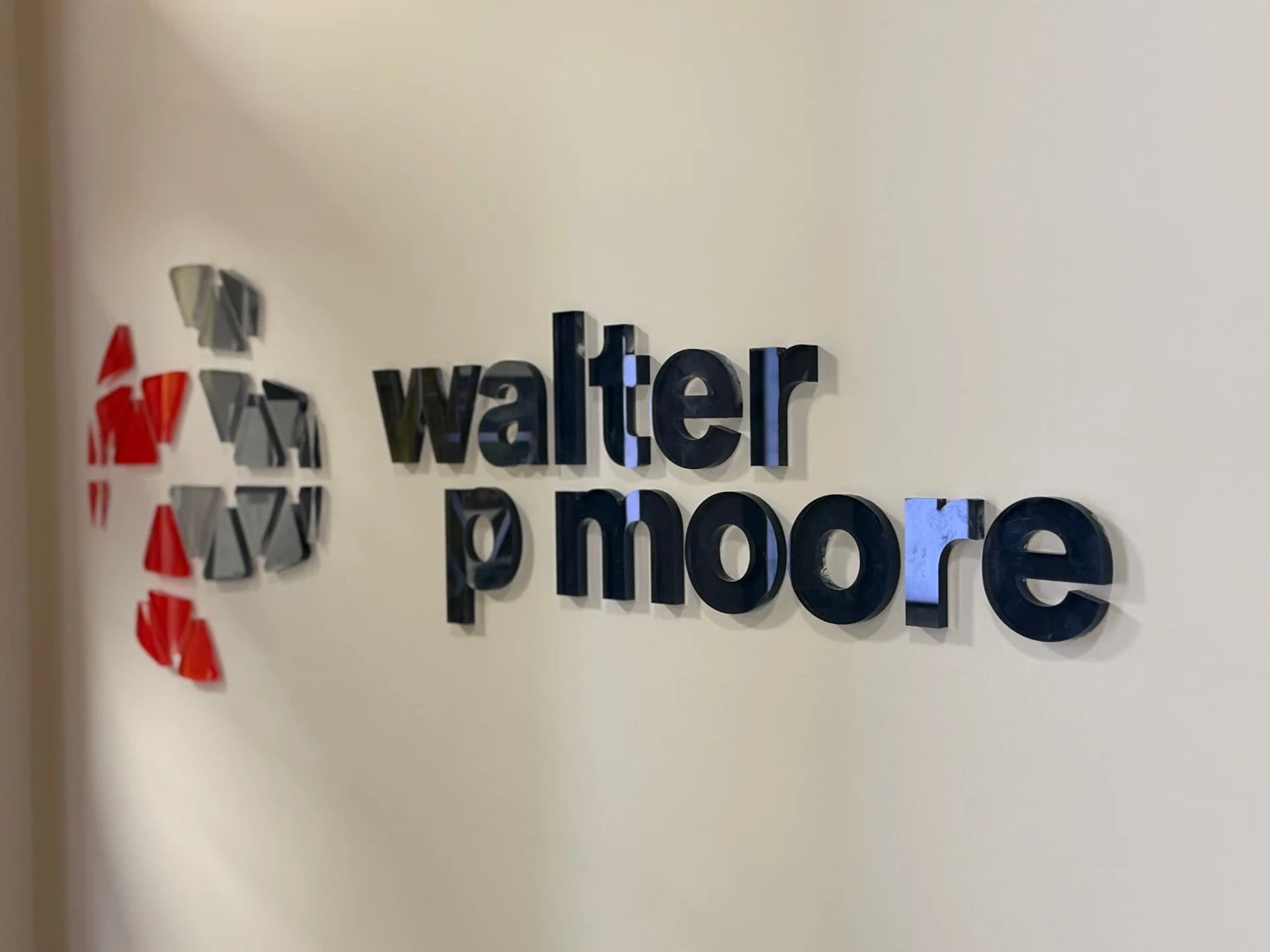 Walter P Moore sign at the office